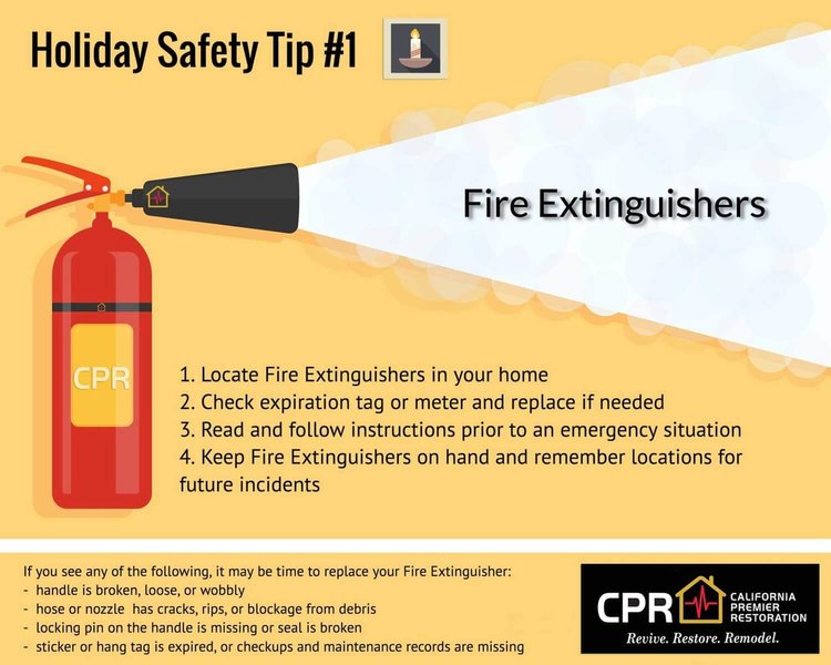 Holiday Safety Tip 1 Fire Extinguishers California Premier Restoration